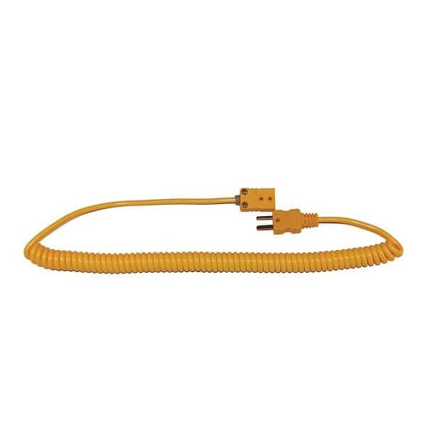 Coiled Extension Cable, Type K, Male to
